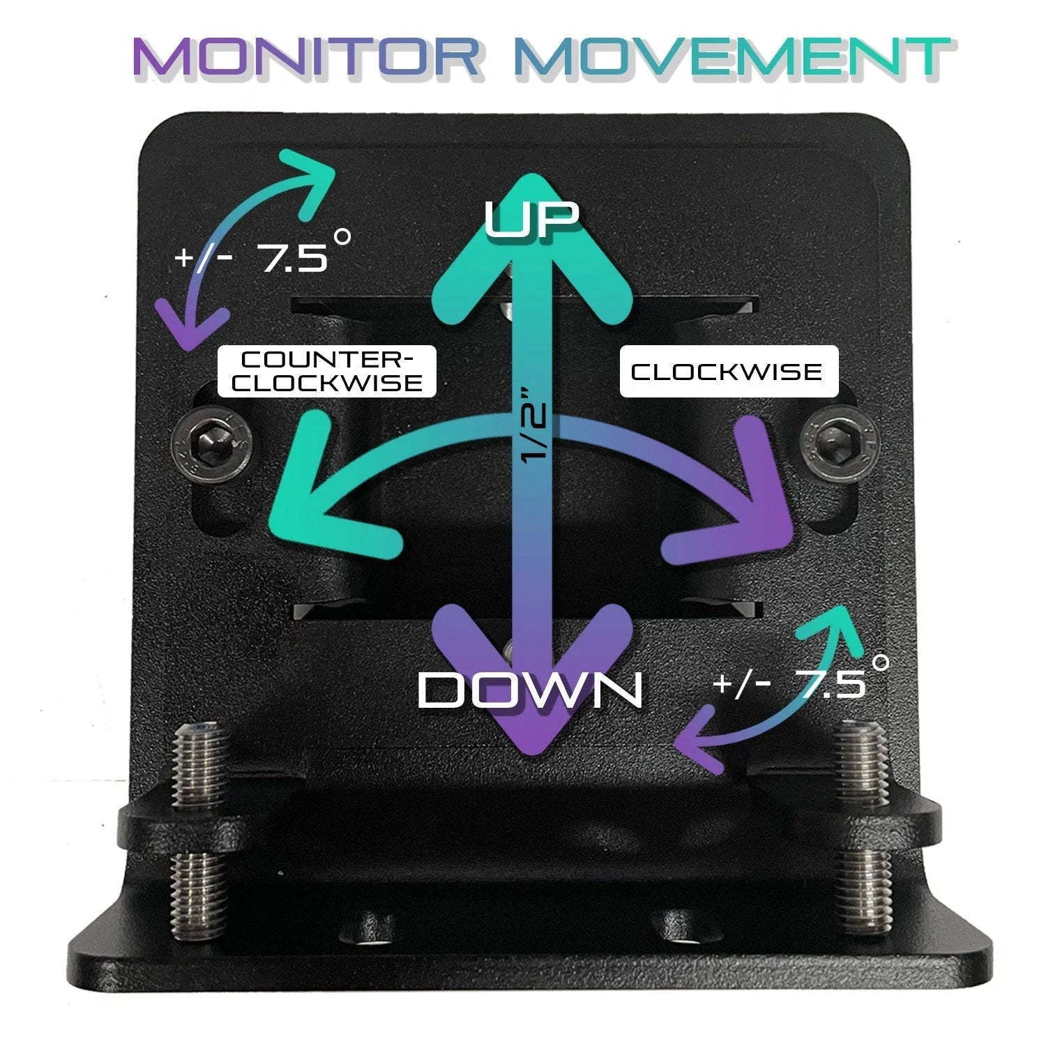 Freestanding Triple Monitor Stand (Up to 43")