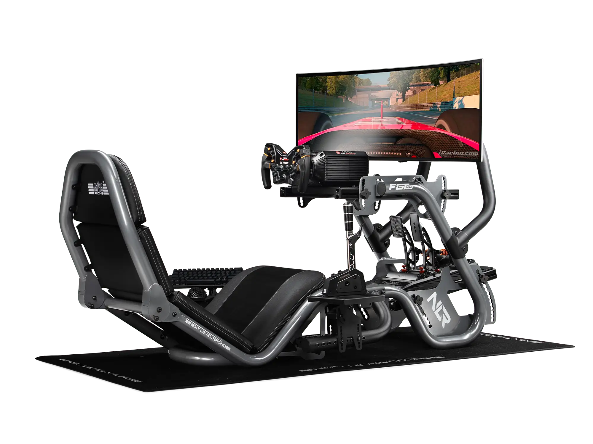 Next Level Racing F-GT Pro Formula and GT Racing Simulator Cockpit - Black Edition (NLR-R003)