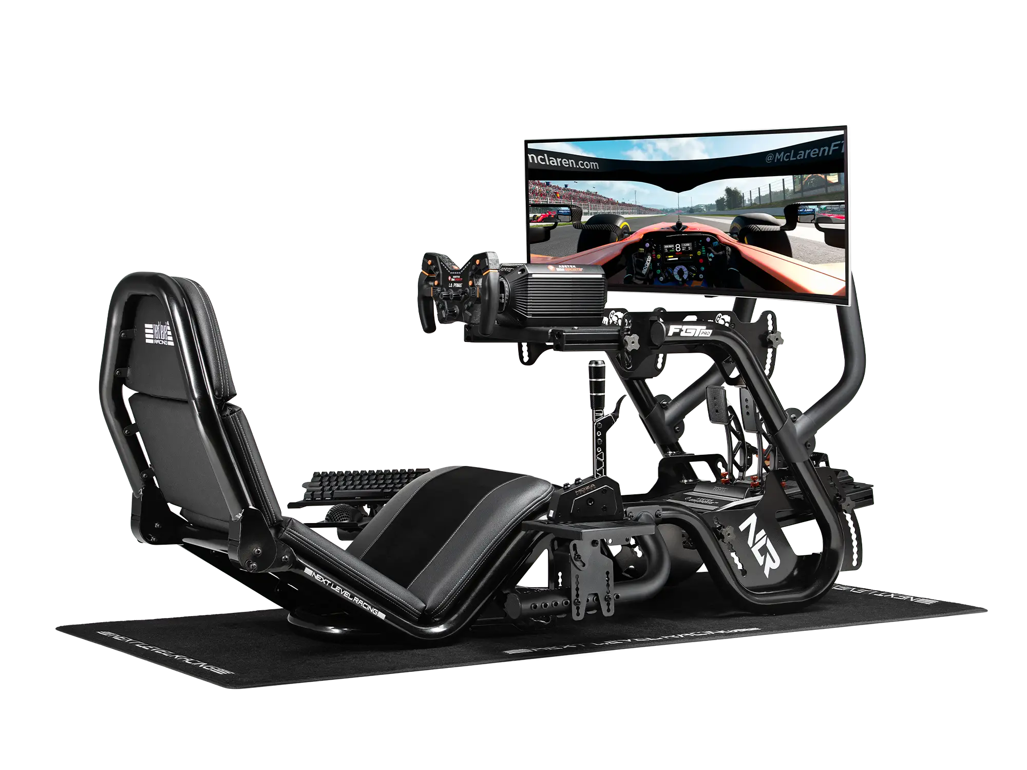 Next Level Racing F-GT Pro Formula and GT Racing Simulator Cockpit - Grey Edition (NLR-R002)
